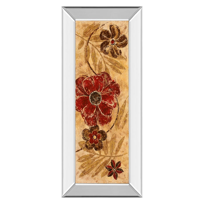 Classy Living Honey Blossom Wall Art 18"x42", Mirrored Frame