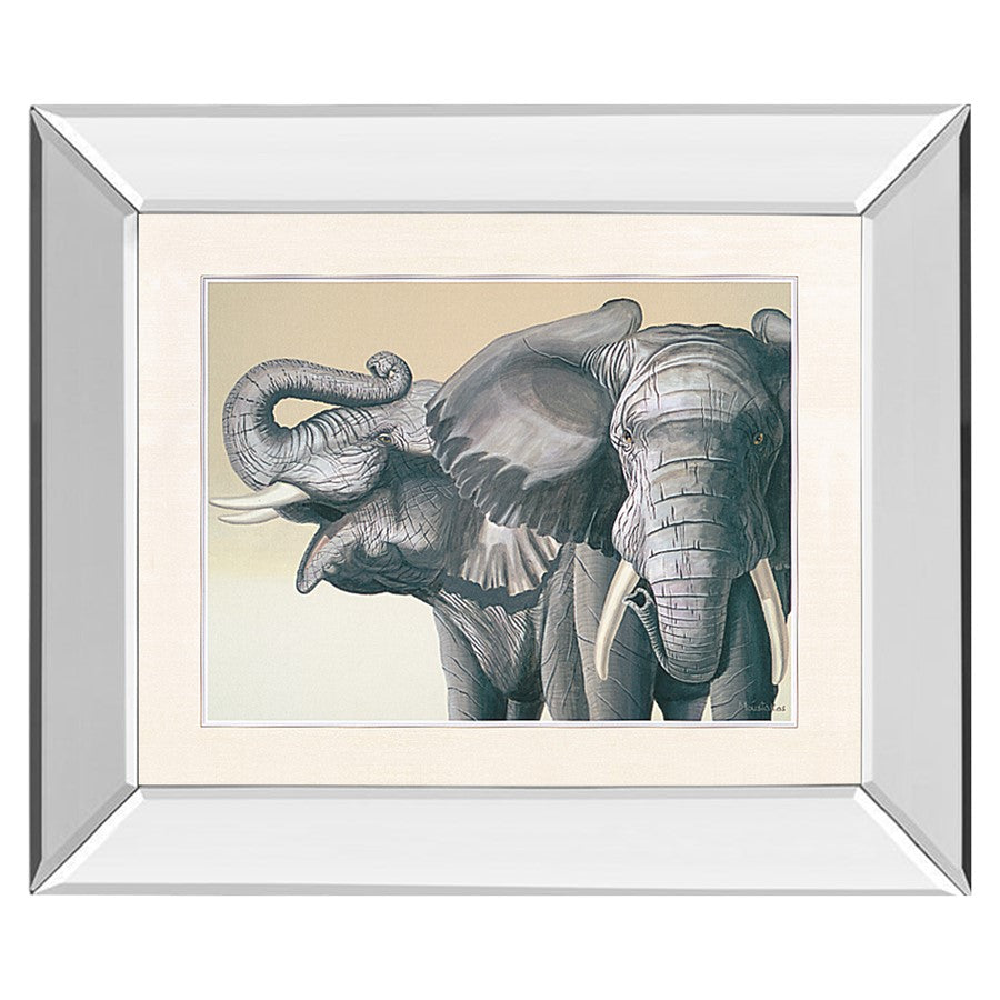 Classy Living Majestic Elephants Wall Art 22"x26", Mirrored Frame