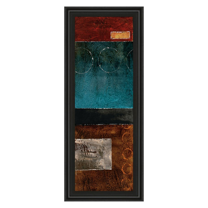 Classy Living Linear Depth Wall Art 18"x42", Black Frame