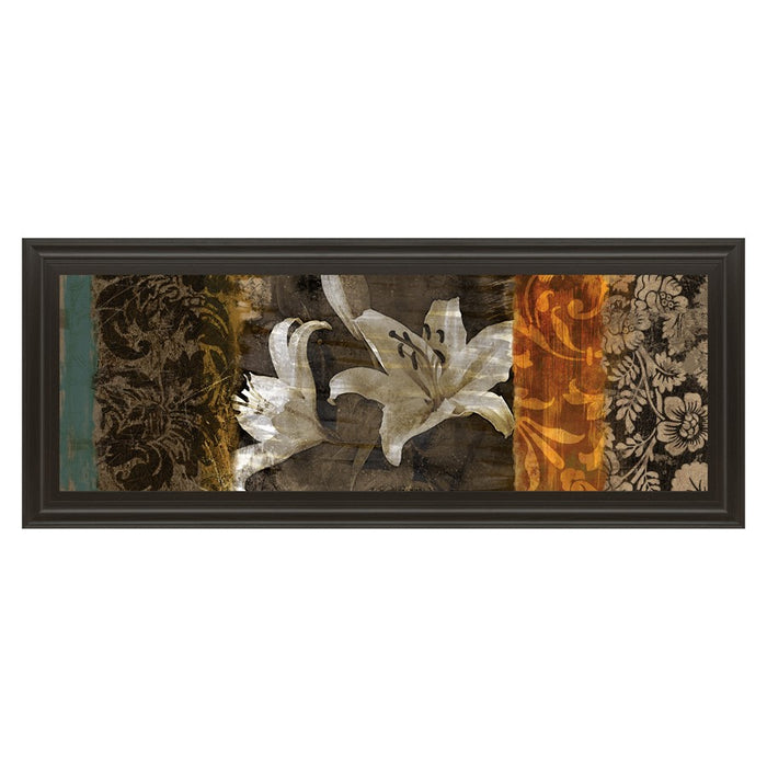 Classy Living Lily Harmony Wall Art 42"x18", Dark Chocolate Frame