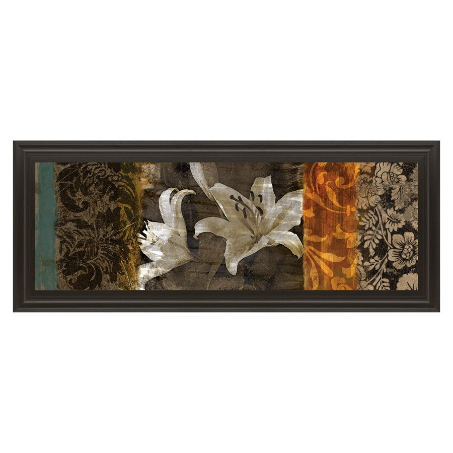 Classy Living Lily Harmony Wall Art 42"x18", Dark Chocolate Frame