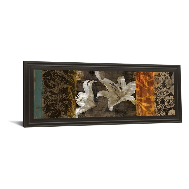 Classy Living Lily Harmony Wall Art 42"x18", Dark Chocolate Frame