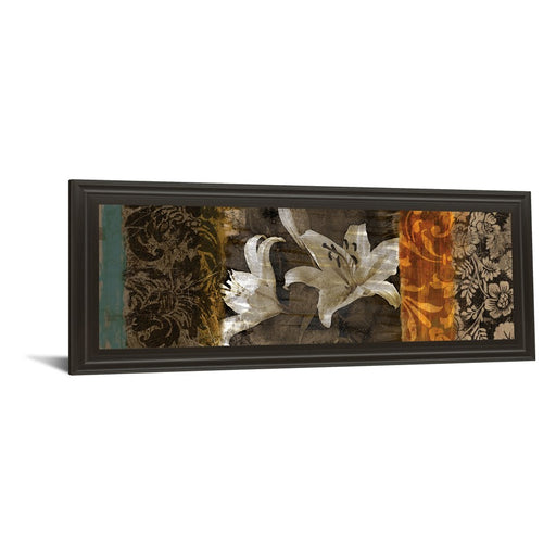 Classy Living Lily Harmony Wall Art 42"x18", Dark Chocolate Frame