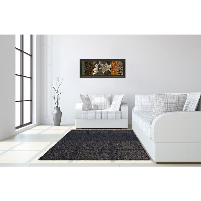 Classy Living Lily Harmony Wall Art 42"x18", Dark Chocolate Frame