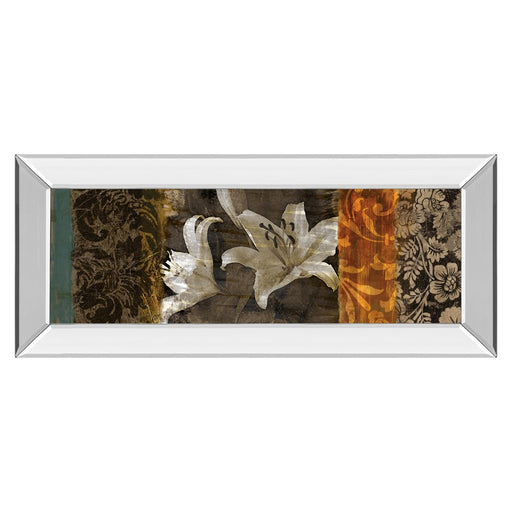 Classy Living Lily Harmony Wall Art 42"x18", Mirrored Frame - 1176MF