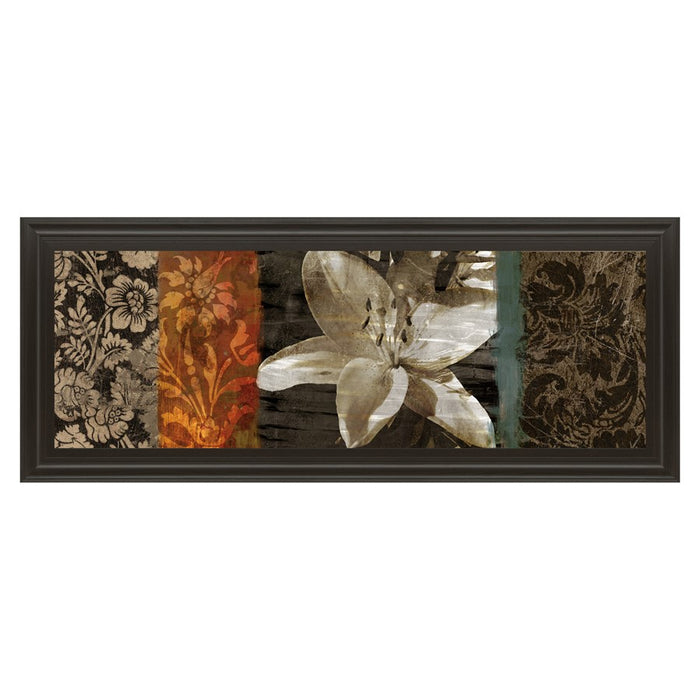Classy Living Evanescent Lily Wall Art 42"x18", Dark Chocolate Frame