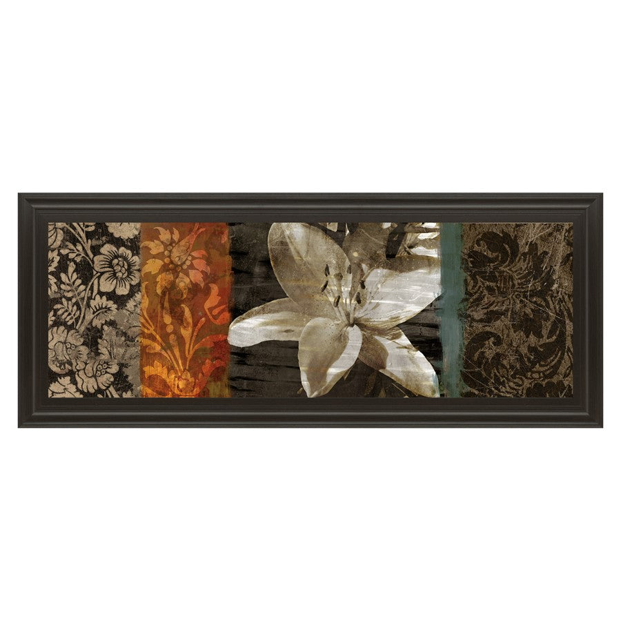 Classy Living Evanescent Lily Wall Art 42"x18", Dark Chocolate Frame