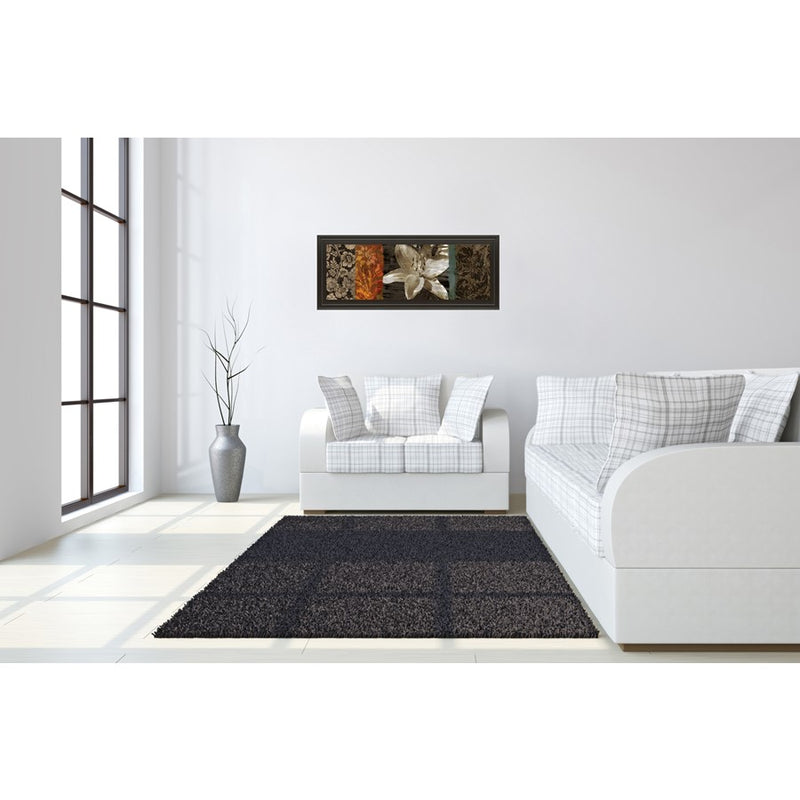 Classy Living Evanescent Lily Wall Art 42"x18", Dark Chocolate Frame
