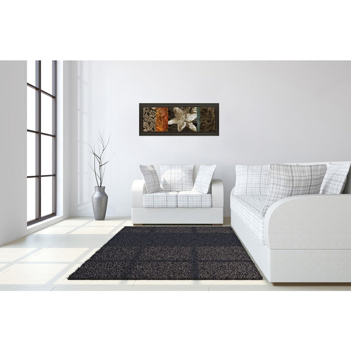 Classy Living Evanescent Lily Wall Art 42"x18", Dark Chocolate Frame