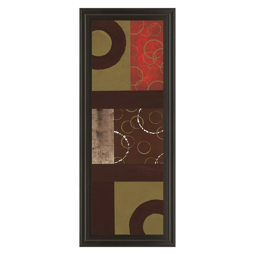 Classy Living Retro Circles Wall Art 18"x42", Dark Chocolate Frame