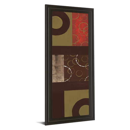 Classy Living Retro Circles Wall Art 18"x42", Dark Chocolate Frame