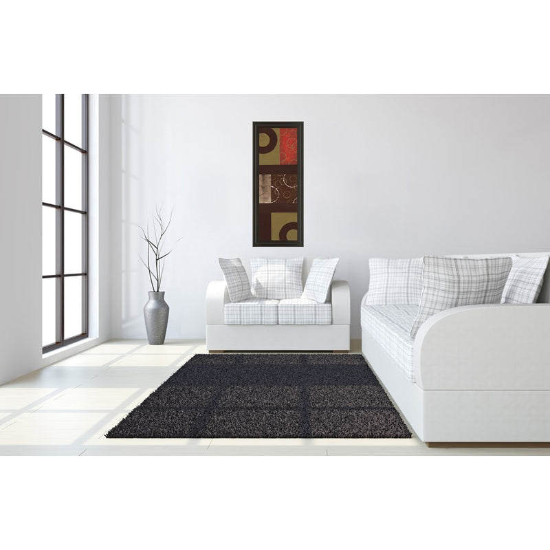 Classy Living Retro Circles Wall Art 18"x42", Dark Chocolate Frame