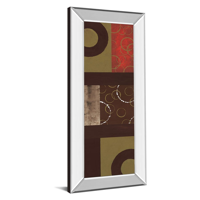 Classy Living Retro Circles Wall Art 18"x42", Mirrored Frame