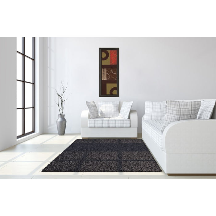 Classy Living Ringed Mosaic Wall Art 18"x42", Dark Chocolate Frame