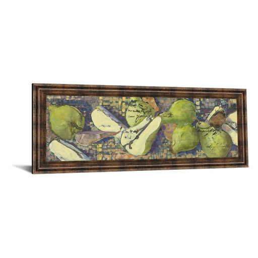 Classy Living Sparkling Pears Wall Art 42"x18", Dark Chocolate Frame