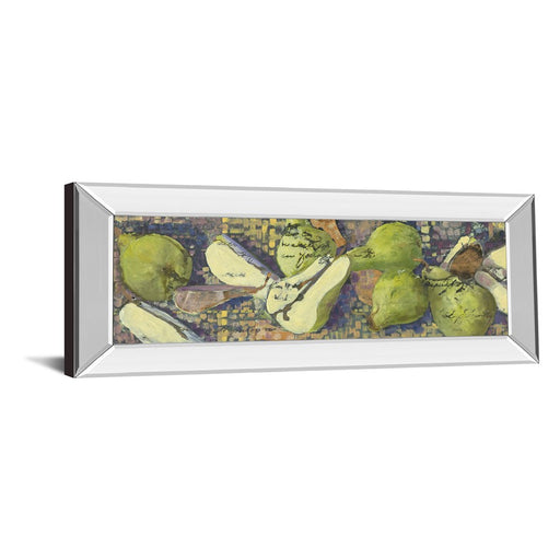 Classy Living Sparkling Pears Wall Art 42"x18", Mirrored Frame