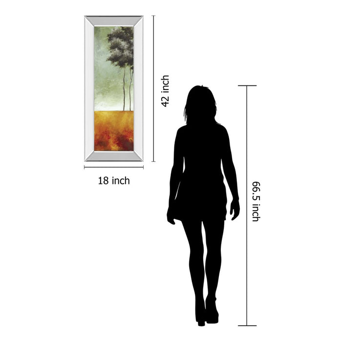 Classy Living Serene Palms Wall Art 18"x42", Mirrored Frame