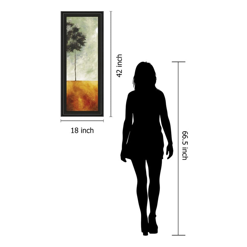 Classy Living Solitary Tree Wall Art 18"x42", Midnight Aura Frame