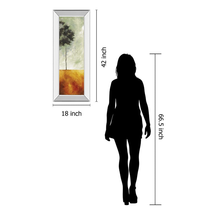 Classy Living Solitary Tree Wall Art 18"x42", Mirrored Frame