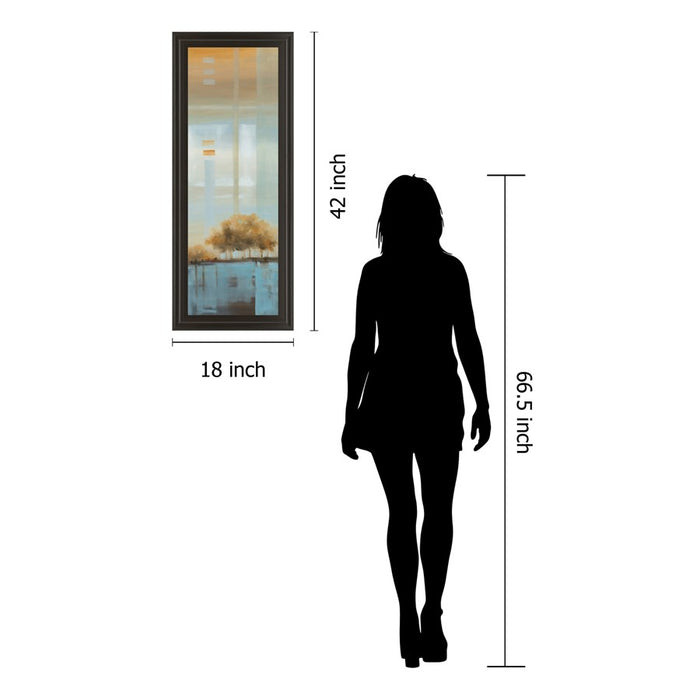 Classy Living Tranquil Reflection Wall Art 18"x42", Dark Chocolate Frame