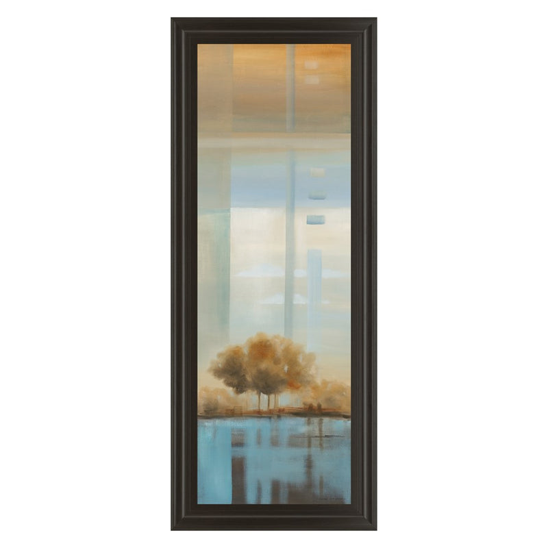 Classy Living Serene Coastal View Wall Art 18"x42", Dark Chocolate Frame