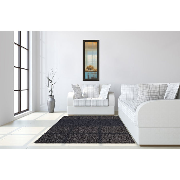 Classy Living Serene Coastal View Wall Art 18"x42", Dark Chocolate Frame