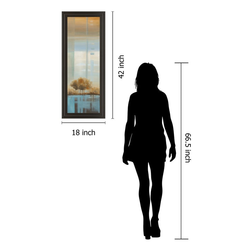 Classy Living Serene Coastal View Wall Art 18"x42", Dark Chocolate Frame