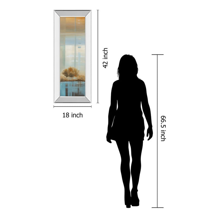Classy Living Serene Coastal View Wall Art 18"x42", Mirrored Frame
