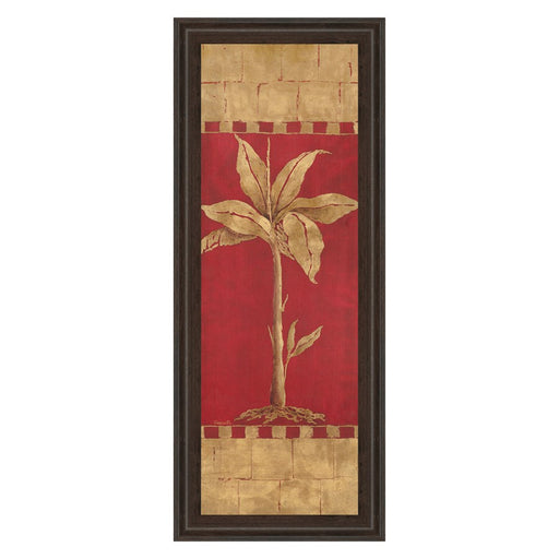 Classy Living Golden Palm Wall Art 18"x42", Cinnamon Mocha Frame - 1208