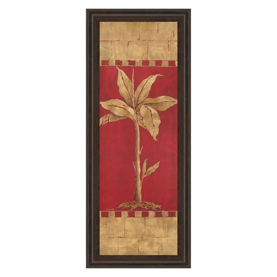 Classy Living Golden Palm Wall Art 18"x42", Cinnamon Mocha Frame
