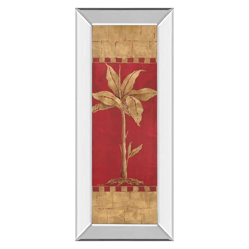 Classy Living Golden Palm Wall Art 18"x42", Mirrored Frame