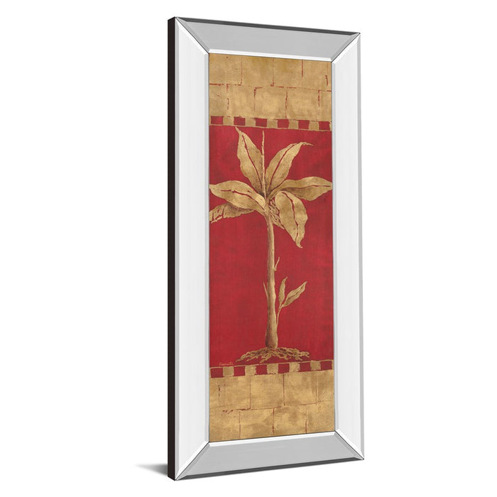 Classy Living Golden Palm Wall Art 18"x42", Mirrored Frame