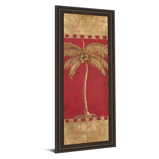 Classy Living Golden Palm Radiance Wall Art 18"x42", Cinnamon Mocha Frame