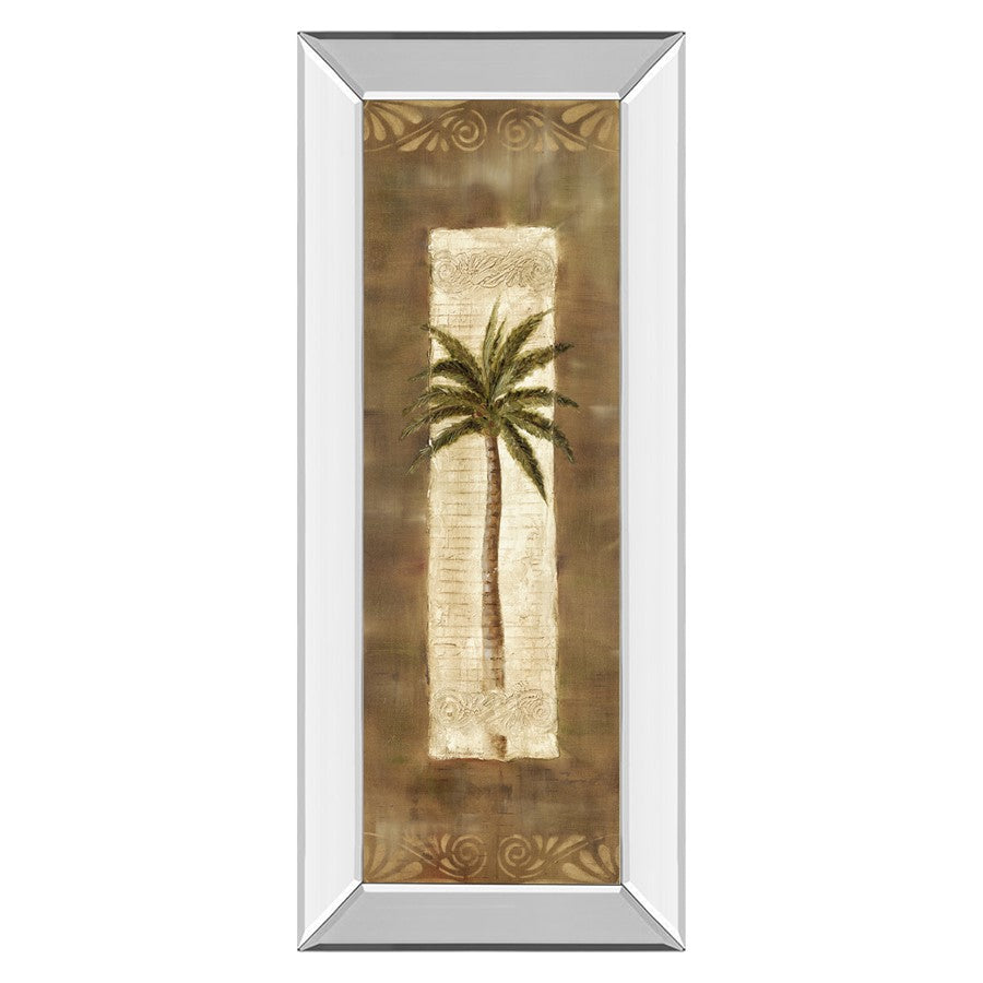 Classy Living Scroll Palm II Wall Art 18"x42", Mirrored Frame