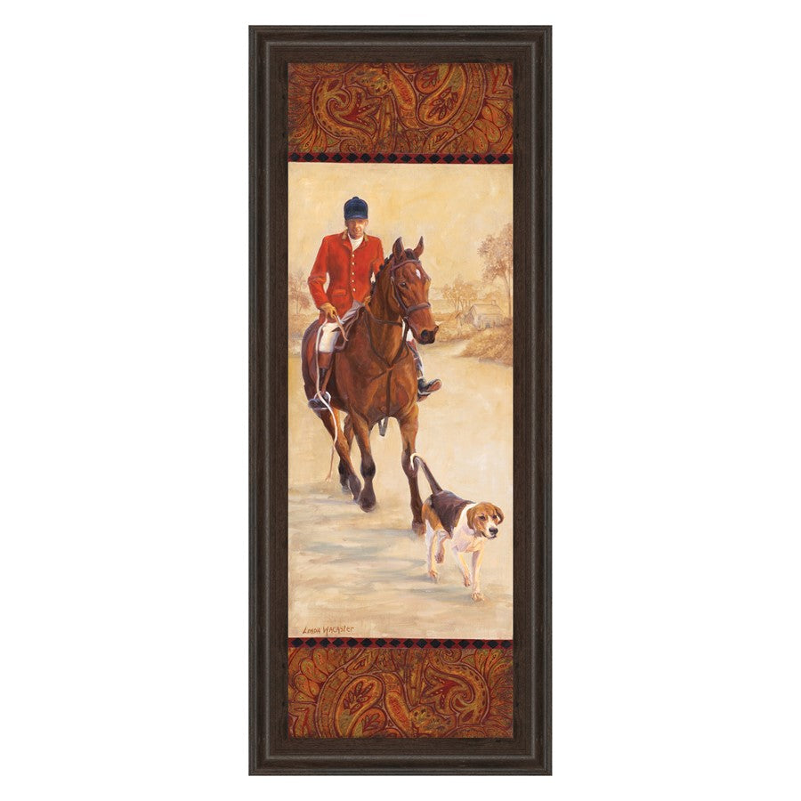 Classy Living On The Hunt I Wall Art 18"x42", Cinnamon Mocha Frame