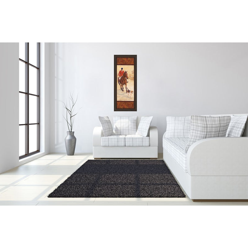 Classy Living On The Hunt I Wall Art 18"x42", Cinnamon Mocha Frame