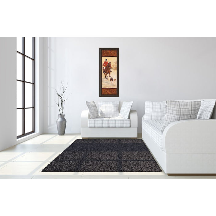 Classy Living On The Hunt I Wall Art 18"x42", Cinnamon Mocha Frame
