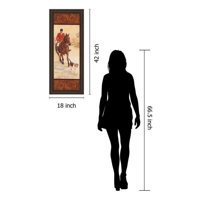 Classy Living On The Hunt I Wall Art 18"x42", Cinnamon Mocha Frame