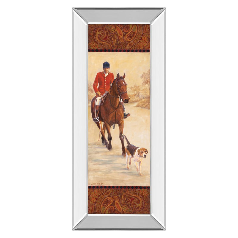 Classy Living On The Hunt I Wall Art 18"x42", Mirrored Frame