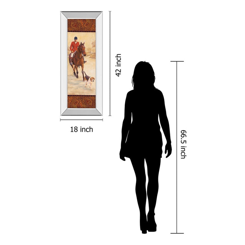 Classy Living On The Hunt I Wall Art 18"x42", Mirrored Frame