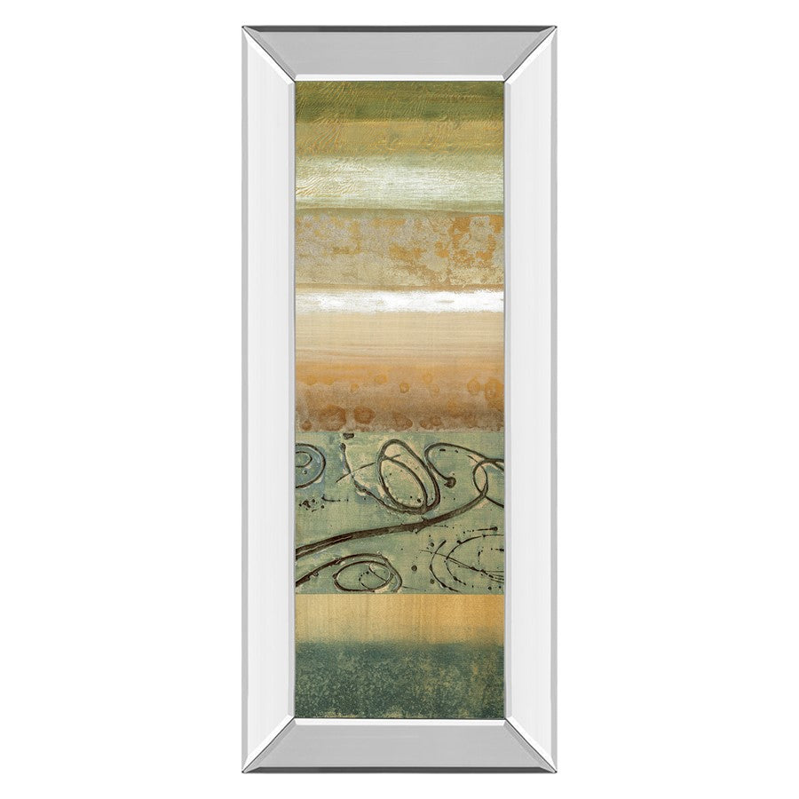 Classy Living Verdant Cascade Wall Art 18"x42", Mirrored Frame - 1225MF