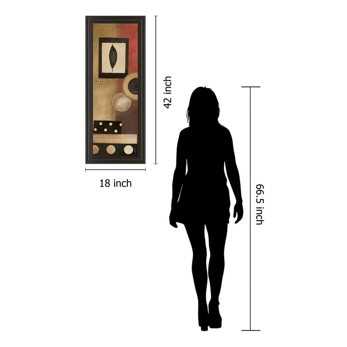 Classy Living Radius Panel I Wall Art 18"x42", Dark Chocolate Frame