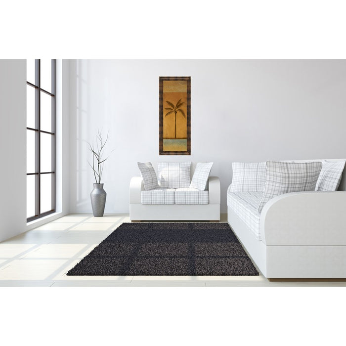 Classy Living Golden Palm I Wall Art 18"x42", Dark Chocolate Frame