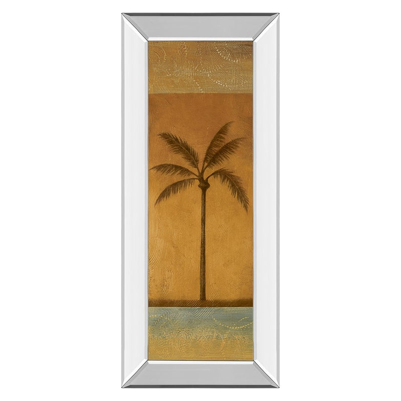 Classy Living Golden Palm I Wall Art 18"x42", Mirrored Frame