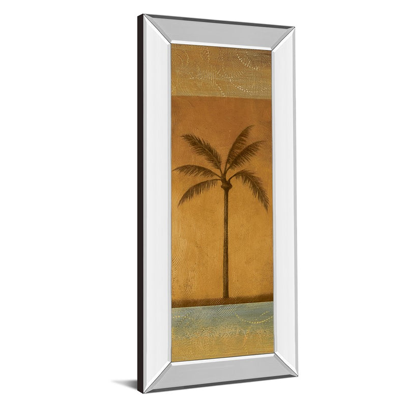 Classy Living Golden Palm I Wall Art 18"x42", Mirrored Frame