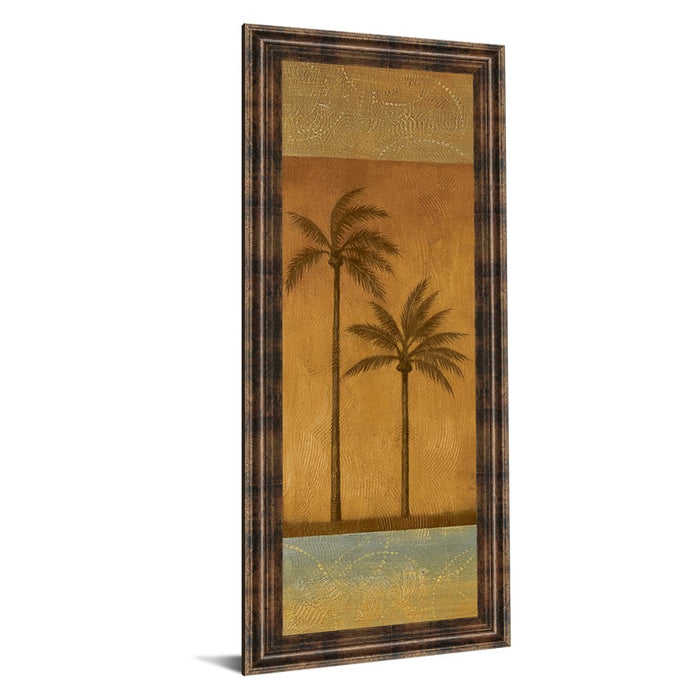 Classy Living Golden Palm II Wall Art 18"x42", Dark Chocolate Frame