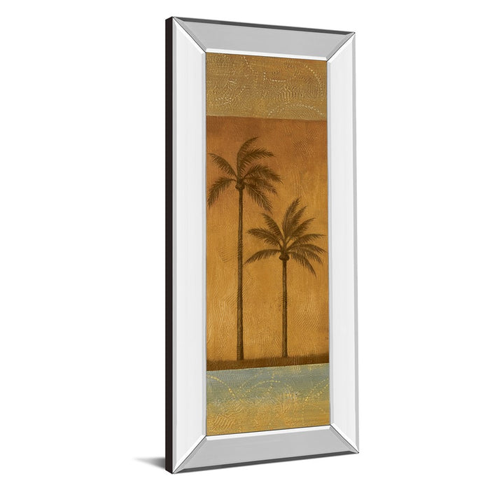 Classy Living Golden Palm II Wall Art 18"x42", Mirrored Frame
