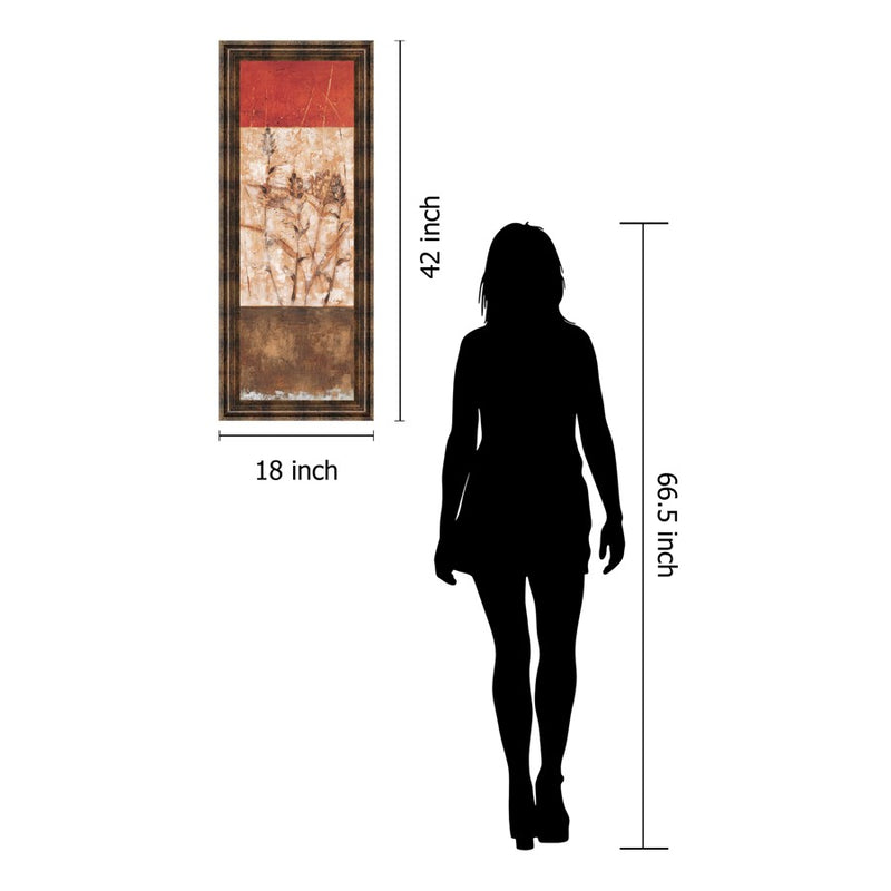 Classy Living Fresco I Wall Art 18"x42", Dark Chocolate Frame