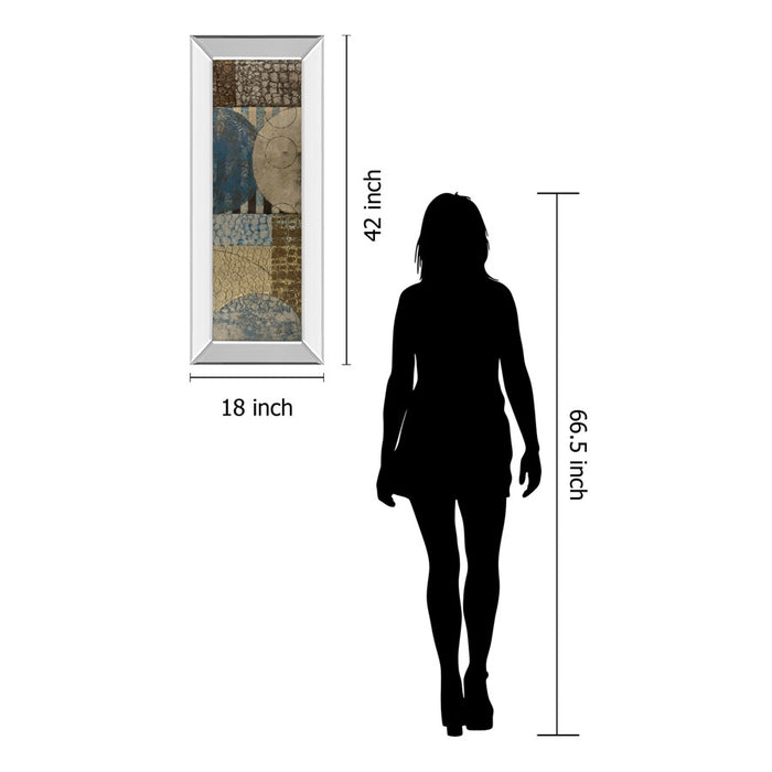 Classy Living Bubble Structure II Wall Art 18"x42", Mirrored Frame