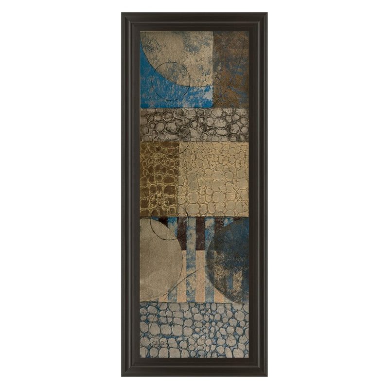 Classy Living Bubble Structure I Wall Art 18"x42", Dark Chocolate Frame